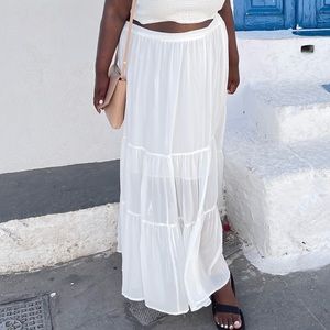 REBDOLLS | "Look At Her" Smocked Tiered Maxi Skirt | PLUS SIZE